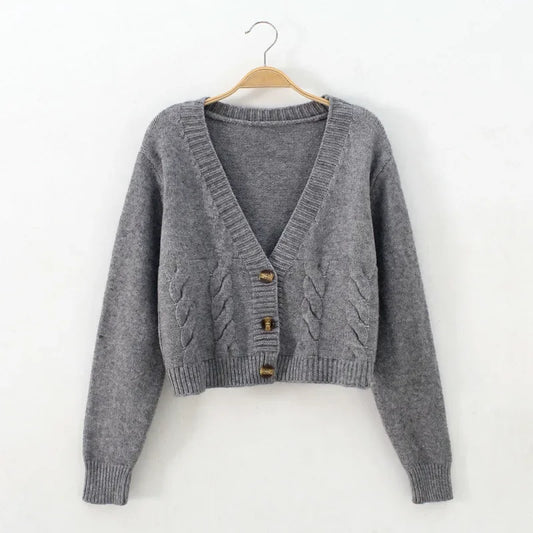 Soft Knit V Neck Cardigan