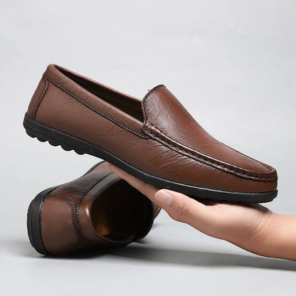 Saffiano Italian Leather Loafers