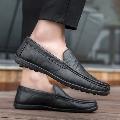 Saffiano Italian Leather Loafers