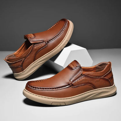 Steady Stride Leather Loafers