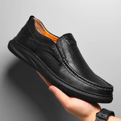 Steady Stride Leather Loafers