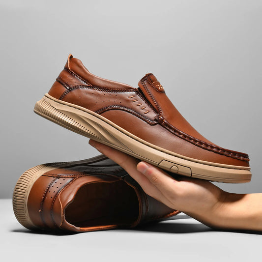 Steady Stride Leather Loafers